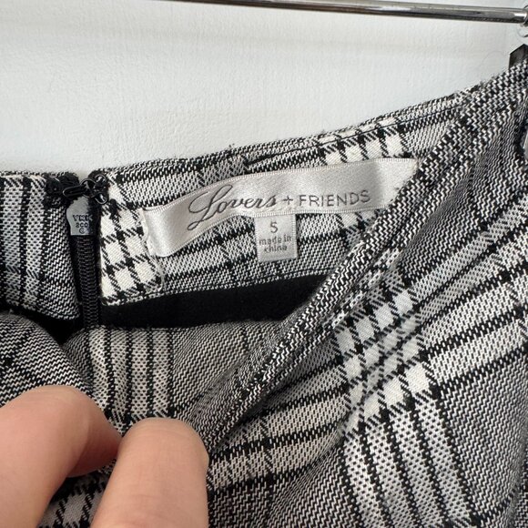 Lovers + Friends Gray Plaid Julie Faux Wrap Checkered Mini Skirt - Picture 3 of 6